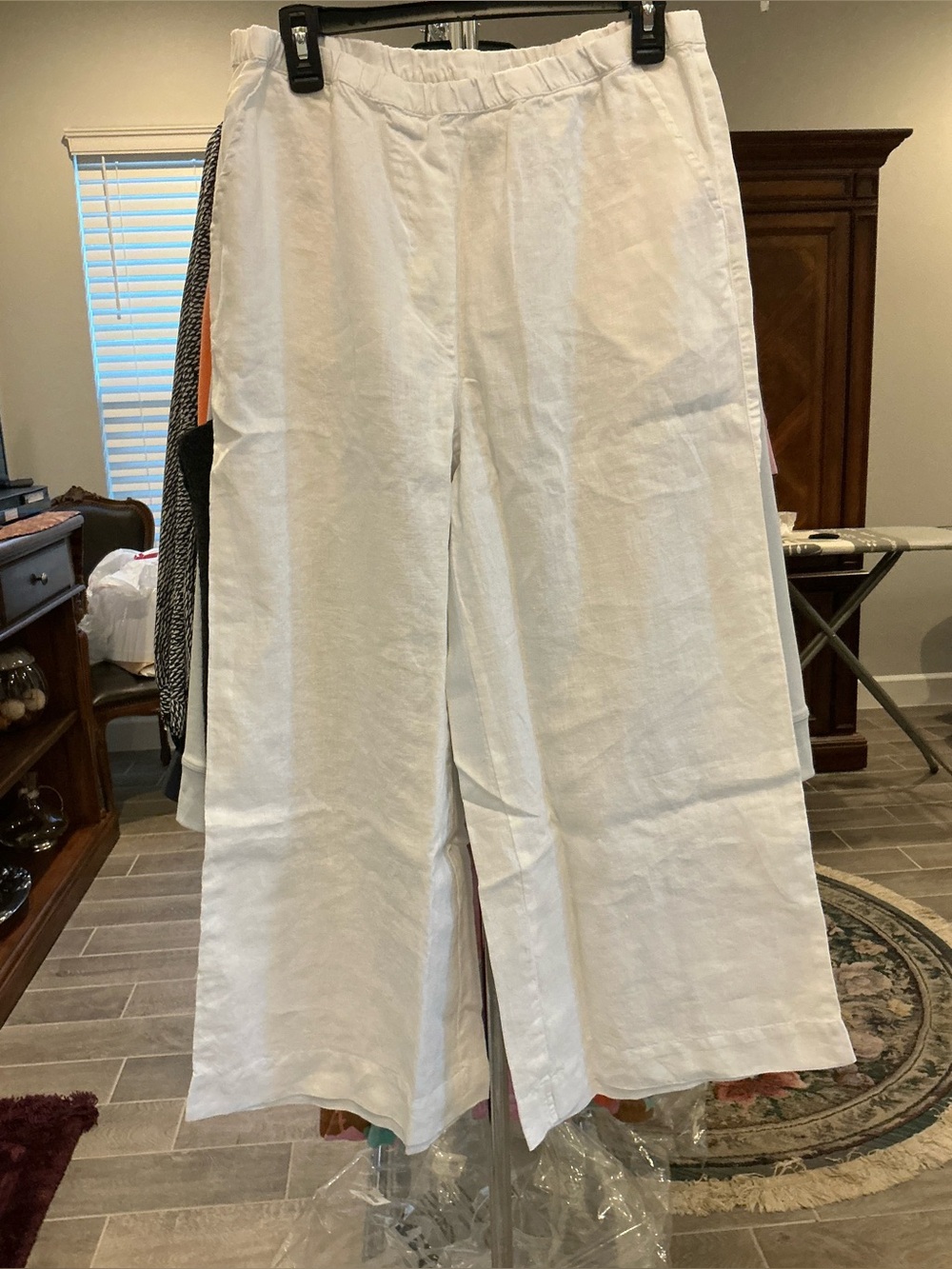 White Wide-Leg Linen Pants FRANK &EILEEN  MAISIE PANTS